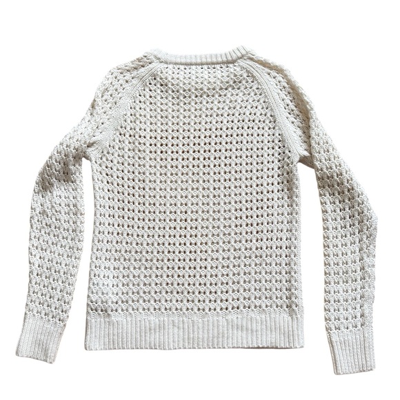 Club Monaco women's open knit crew neck sweater size L wool alpaca blend - Picture 7 of 9